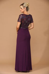 LA Merchandise LAV3439 Long Stretchy Mother of Bride Formal Dress - - Dress LA Merchandise