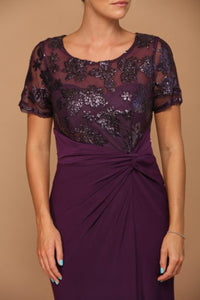 LA Merchandise LAV3439 Long Stretchy Mother of Bride Formal Dress - - Dress LA Merchandise