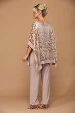 Load image into Gallery viewer, LA Merchandise LAV3443 Formal Pant Set W/ Sequin Cape Overlay - - Dress LA Merchandise