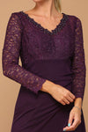 Load image into Gallery viewer, LA Merchandise LAV3451 Mother of the Bride Lace Long Gown - - Dress LAV