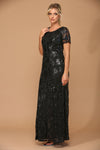 Load image into Gallery viewer, LA Merchandise LAV3456 Short Sleeve Mother of the Bride Sequin Gown - - Dress LA Merchandise