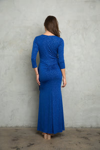 LA Merchandise LAV3472 Stretch Jersey Glitter MOB Evening Dress - - Dress LA Merchandise
