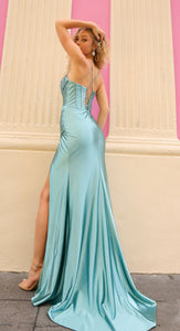 LA Merchandise LAXE1042 Spaghetti Straps Simple Bridesmaids Long Dress - - LA Merchandise