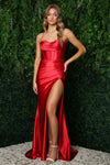 Load image into Gallery viewer, LA Merchandise LAXE1042 Spaghetti Straps Simple Bridesmaids Long Dress - RED - LA Merchandise