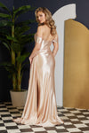 Load image into Gallery viewer, LA Merchandise LAXE1043 Off Shoulder Ruched Side Cape Prom Long Gown - - LA Merchandise