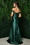 Load image into Gallery viewer, LA Merchandise LAXE1043 Off Shoulder Ruched Side Cape Prom Long Gown - - LA Merchandise