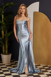Load image into Gallery viewer, LA Merchandise LAXE1242 Sweetheart Spaghetti Straps Prom Long Dress - DUSTY BLUE - LA Merchandise