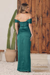 Load image into Gallery viewer, LA Merchandise LAXR1236 Off Shoulder Ruched Bridesmaids Satin Gown - - LA Merchandise