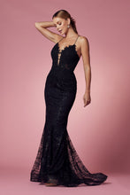 Load image into Gallery viewer, LA Merchandise LAXR282-1 Exposed Lace up Back Mermaid Evening Dress - - Dress LA Merchandise