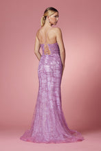 Load image into Gallery viewer, LA Merchandise LAXR282-1 Exposed Lace up Back Mermaid Evening Dress - - Dress LA Merchandise