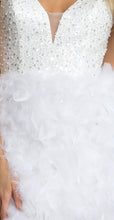 Load image into Gallery viewer, LA Merchandise LAXR757 Spaghetti Straps Feathers Corset Prom Dress - - LA Merchandise