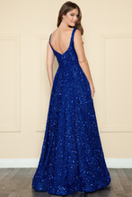 Load image into Gallery viewer, LA Merchandise LAY9106 Sequin Zipper closure A-line Pageant Gown - - LA Merchandise