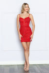 Load image into Gallery viewer, LA Merchandise LAY9206 Corset Back Spaghetti Straps Party Dress - RED - LA Merchandise