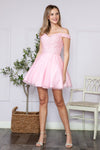 Load image into Gallery viewer, LA Merchandise LAY9234 Cold Shoulder A-line Cocktail Short Dress - PINK - LA Merchandise