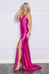 Load image into Gallery viewer, LA Merchandise LAY9252 V-neck High Slit Bridesmaids Stretch Dress - - LA Merchandise