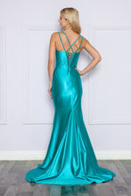 Load image into Gallery viewer, LA Merchandise LAY9258 Corset Bone Prom Dual Straps Stretch Prom Dress - - LA Merchandise
