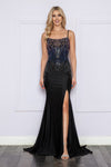 Load image into Gallery viewer, LA Merchandise LAY9264 Corset Back Rhinestones Prom Fitted Long Gown - BLACK - LA Merchandise