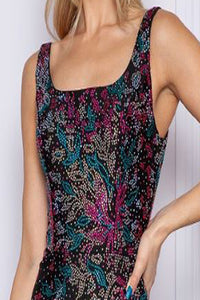 LA Merchandise LAY9270 Sleeveless Detailed Black Formal Prom Dress - - LA Merchandise