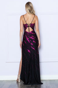 LA Merchandise LAY9276 Cut Out Back Spaghetti Straps Prom Long Dress - - LA Merchandise