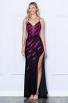 Load image into Gallery viewer, LA Merchandise LAY9276 Cut Out Back Spaghetti Straps Prom Long Dress - BLACK HOTPINK - LA Merchandise