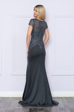 Load image into Gallery viewer, LA Merchandise LAY9320 Beaded Mother of Bride Short Sleeve Formal Gown - - LA Merchandise