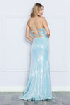 Load image into Gallery viewer, LA Merchandise LAY9344 Cut Out Back Sequins Slit Prom Formal Dress - - LA Merchandise