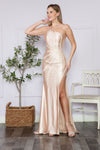Load image into Gallery viewer, LA Merchandise LAY9358 One Shoulder Sequin Embroidery Long Prom Gown - CHAMPAGNE - LAY