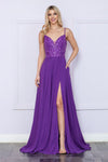 Load image into Gallery viewer, LA Merchandise LAY9368 Spaghetti Strap Sequin Embroidered Evening Gown - PURPLE - LAY