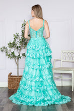 Load image into Gallery viewer, LA Merchandise LAY9410 Floral Lace Embellished Ruffled Evening Gown - - LA Merchandise
