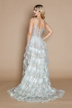 Load image into Gallery viewer, LA Merchandise LAY9410 Floral Lace Embellished Ruffled Evening Gown - - LA Merchandise