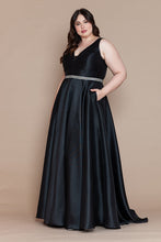 Load image into Gallery viewer, La Merchandise LAYW1108 Simple Plus Size Corset Bridesmaids Dresses - BLACK - LA Merchandise
