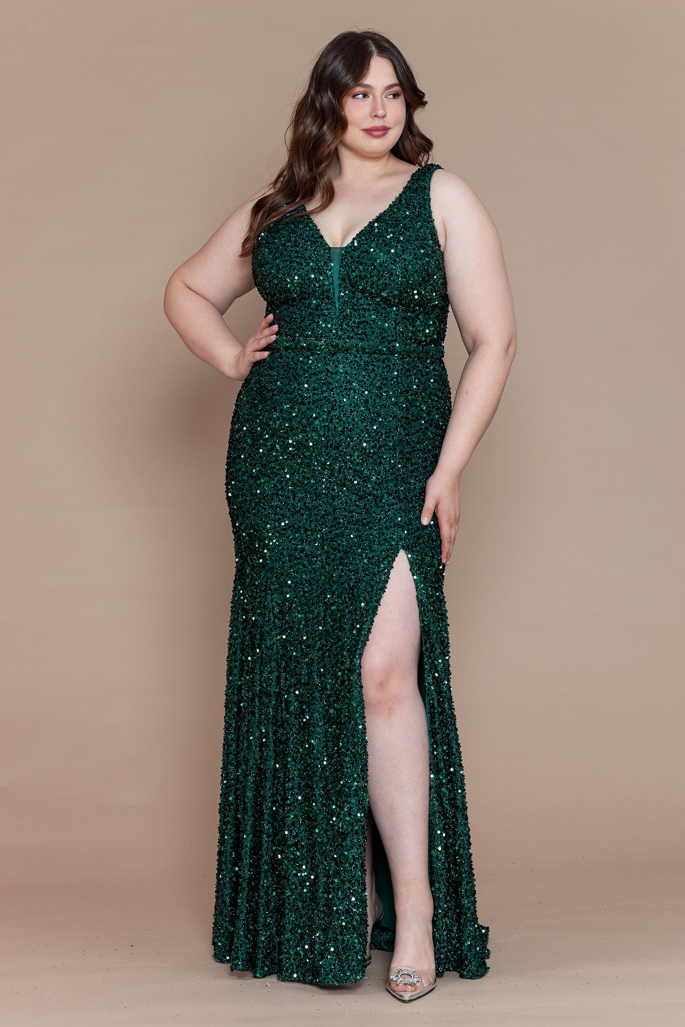 plus size corset dress formal Off-White Plus-Size Prom Dress with Corset Off White / 20 main image 0