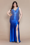 Load image into Gallery viewer, La Merchandise LAYW1130 Long Mermaid Plus Size Formal Corset Prom Gown - ROYAL BLUE - LAY