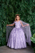 Load image into Gallery viewer, LA Merchandise LAZSCK301 3D Floral Applique Glitter Mini Quince Dress - LILAC - LA Merchnadise