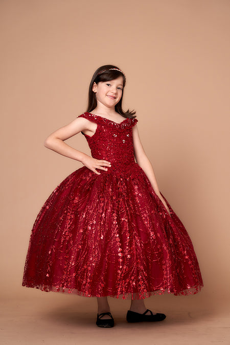LA Merchandise LAZSCK303 Glitter Detachable Cape Mini Quince Dress - BURGUNDY - LA Merchnadise