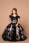 Load image into Gallery viewer, LA Merchandise LAZSCK305 Cold Shoulder Floral Applique Mini 15 Dress - BLACK - LA Merchnadise