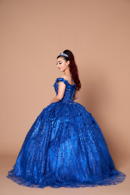 LA Merchandise LAZSCL30001 Detachable Cape Embroidered Quince Dress - - Dress LA Merchnadise