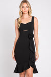 Load image into Gallery viewer, LA Merchandise LN3043 Sleeveless Fitted Hoco Knee Length Dress - BLACK - LA Merchandise