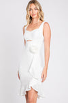 Load image into Gallery viewer, LA Merchandise LN3043 Sleeveless Fitted Hoco Knee Length Dress - IVORY - LA Merchandise