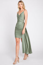 Load image into Gallery viewer, LA Merchandise LN3057 Simple V-Neck Wrap Short Bridesmaids Dress - - LA Merchandise