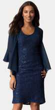 Load image into Gallery viewer, La Merchandise SF8856 Plus Size Short Mother Of The Bride Dress - NAVY BLUE - LA Merchandise