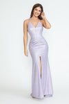 Load image into Gallery viewer, Wholesale Evening Long Dress V-Neck Pleated Formal Gown By LAF5302 - LILAC - Dress LAF