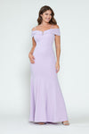 Load image into Gallery viewer, Wholesale Evening Dress Off The Shoulder Fitted Formal Gown By LAF5317 - LILAC - Dress LAF