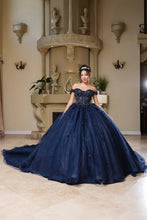Load image into Gallery viewer, Wholesale Sweet 16 Dress Sequin 3D Floral Ball Dance Gown By LA278
