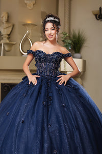 Wholesale Sweet 16 Dress Sequin 3D Floral Ball Dance Gown By LA278