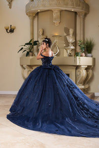 Wholesale Sweet 16 Dress Sequin 3D Floral Ball Dance Gown By LA278