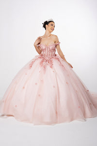 Wholesale Sweet 16 Dress Sequin 3D Floral Ball Dance Gown By LA278