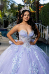 Load image into Gallery viewer, Wholesale Quinceañera Ball Gown with Beaded Sheer Corset &amp; Sweetheart Neckline by LA290
