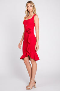 LA Merchandise LN3043 Sleeveless Fitted Hoco Knee Length Dress - - LA Merchandise