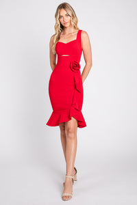 LA Merchandise LN3043 Sleeveless Fitted Hoco Knee Length Dress - - LA Merchandise